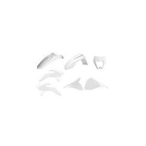 90879 KIT ENDURO RESTYLING KTM EXC/EXC-F (14-16) BLANCO GUARDABARROS DELANTERO/PORTAFAROS (17-19)