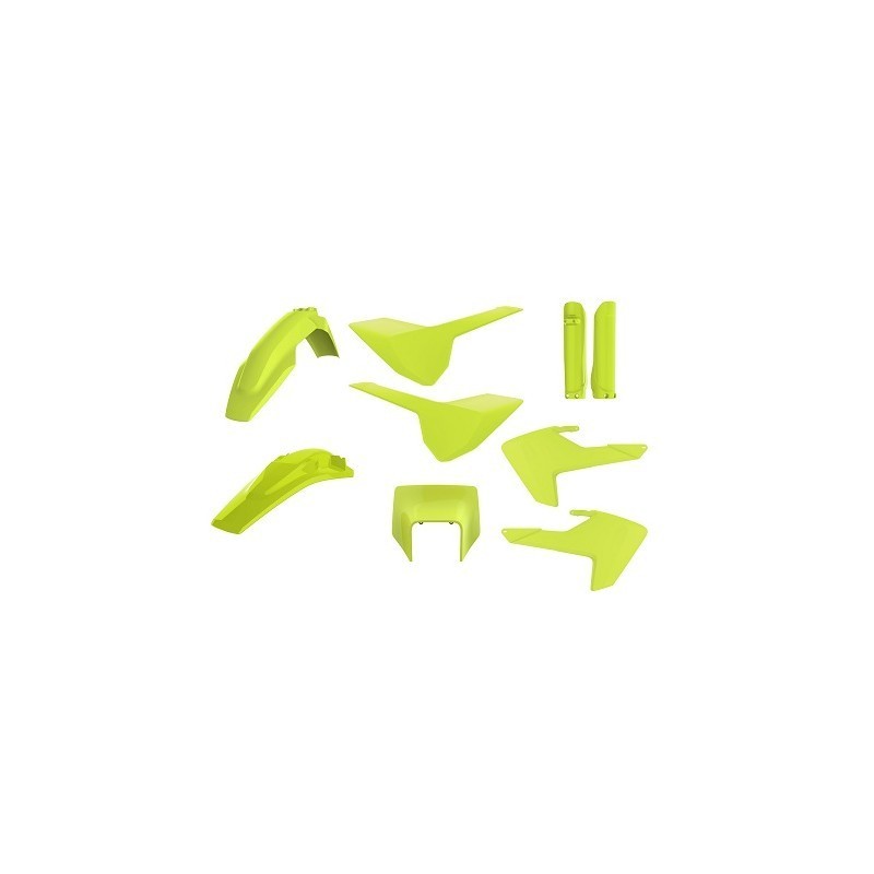 KIT ENDURO HUSQVARNA TE/FE (17-19) + PORTAFAROS AMARILLO FLÚOR