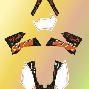 Kit Adhesivos enduro K T M EXC 2005-2007 Estrellas Negro