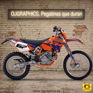 Kit Adhesivos para KTM EXC 2000-02 Azul Lineas