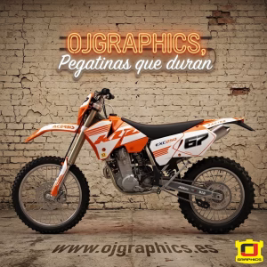 Kit Adhesivos para KTM EXC 2000-02 Blanca Lineas