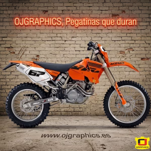 Kit Adhesivos para KTM  EXC 2000-02 Naranja Lineas