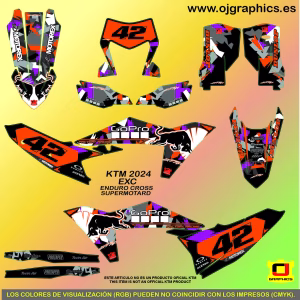Kit Adhesivos para KTM EXC 2024-26 Camuflaje MIX