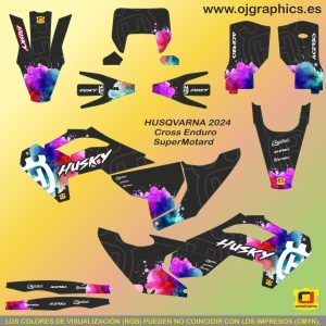 Kit Adhesivos Husqvarna TE-FE 2024-25  Acuarell Ngo.