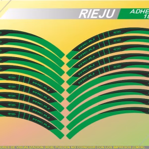 Juego Adhesivos llanta RIEJU Verde Negro