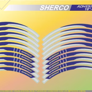 Juego Adhesivos llanta SHERCO Gris-Azul