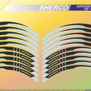 Juego Adhesivos llanta SHERCO Blanco-Negro