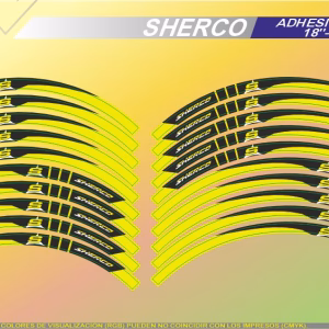 Juego Adhesivos llanta SHERCO Amarillo-Ngo