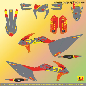 Kit Adhesivos K T M E X C 2020-23 SIX DAYS SPAIN GRIS