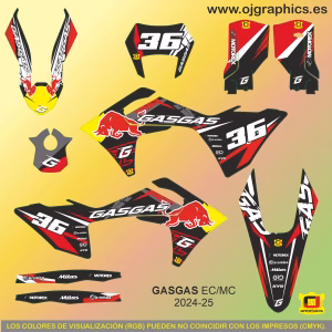 Kit Adhesivos GASGAS EC-MC 2024-25 SUPERMIURA NEGRO
