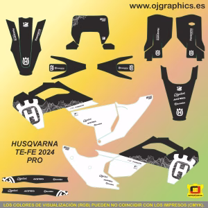 Kit Adhesivos Husqvarna TE-FE 2024-25 SUPER PRO NGO.