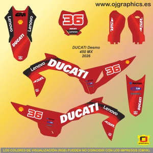 PEGATINAS DUCATI DESMO 450 MX