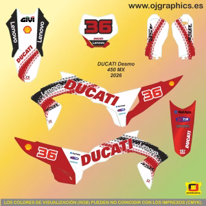 PEGATINAS PARA DUCATI DESMO 450 MX
