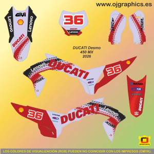 PEGATINAS PARA DUCATI DESMO 450 MX
